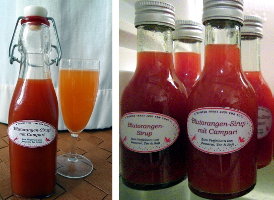 Blutorangensirup mit Campari