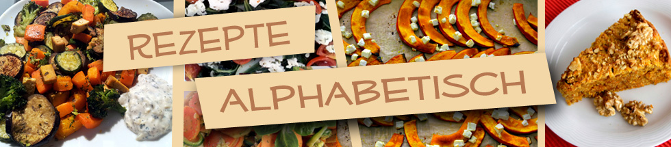 Rezepte alphabetisch sortiert